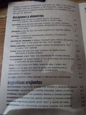 Menu photo 6 Taberna La Carmencita Madrid, M Menu photo 6 Taberna La Carmencita Madrid, M