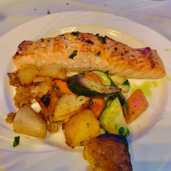 Enzo's - Salmon with roasted veggies! - Italian Near Me - Bronx, New York Enzo's - Salmon with roasted veggies! - Italian Near Me - Bronx, New York