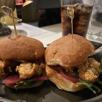 The Fitzroy - Fried oyster sliders for appetizer - American Near Me - Charlottesville, Virginia