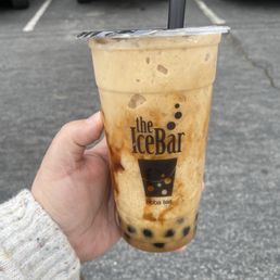 Brown Sugar with Oat Milk and Boba blended Brown Sugar with Oat Milk and Boba blended