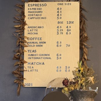 Try Coffee - Menu - Coffee & Tea Near Me - Honolulu, Hawaii
