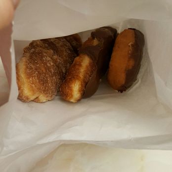 BJ Cinnamon - My chocolate and cinnamon sugar cronuts and the extra chocolate donut surprise to the right :) - Bakeries Near Me - Folsom, California