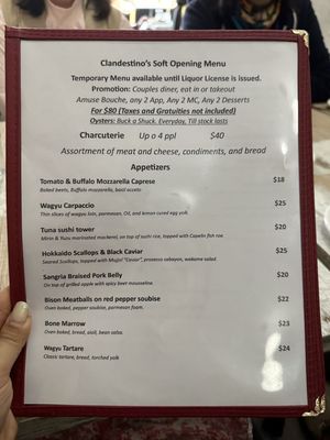 Menu photo 1 Clandestino wine bar Toronto, ON