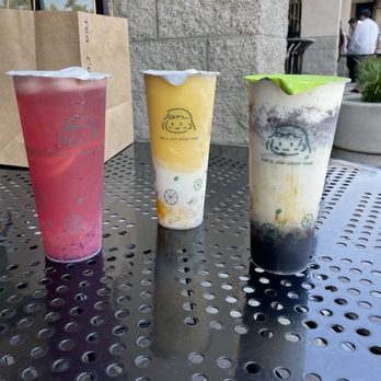 Jam Jam Tea Lab - Dragonfruit, mango pomelo, Oreo brown sugar boba - Bubble Tea Near Me - Irvine, California