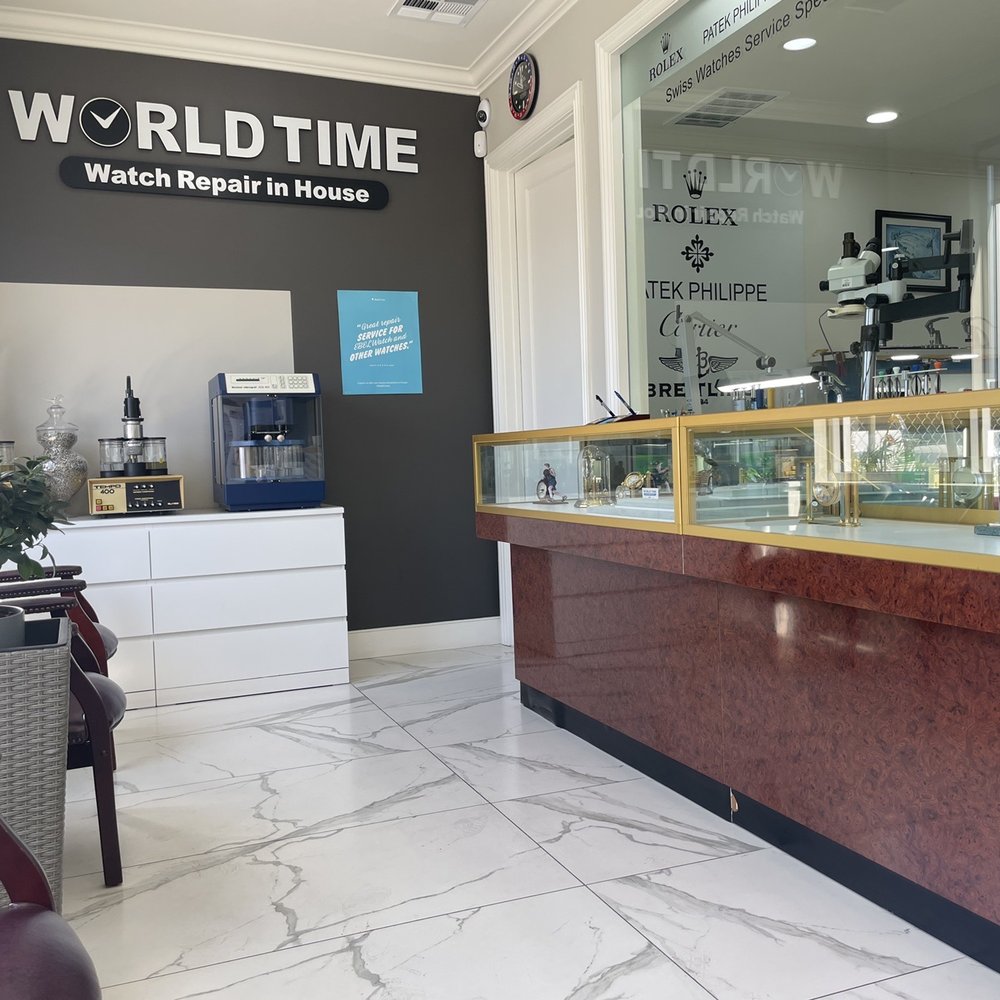 World Time - Inside store - Watch Repair Near Me - San Jose, California World Time - Inside store - Watch Repair Near Me - San Jose, California