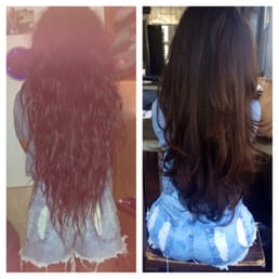 Blow out and trim by Kelly. Before/after Blow out and trim by Kelly. Before/after