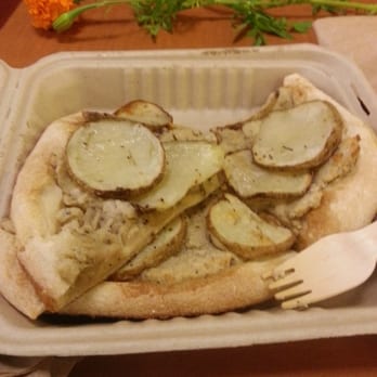 Green Bliss - Rosemary Potato Flatbread! Yum! 5 stars for delicious - Coffee & Tea Near Me - Fullerton, California