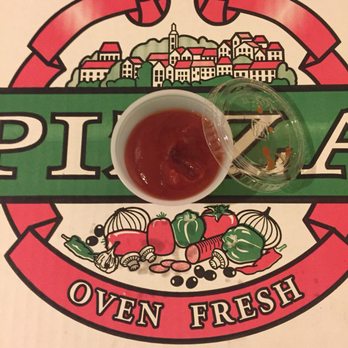 Grand Apizza Guilford - Half full little container of ketchup the they made sure to charge us .50 cents for. - Pizza Near Me - Guilford, Connecticut