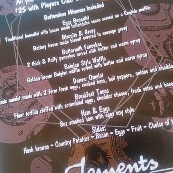 Seasons - the menu for the brunch menu - Casinos Near Me - Redding, California