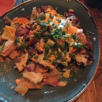 Bar Bao - Wonton nachos - really big pieces of red onion and peppers - Asian Fusion Near Me - Arlington, Virginia Bar Bao - Wonton nachos - really big pieces of red onion and peppers - Asian Fusion Near Me - Arlington, Virginia