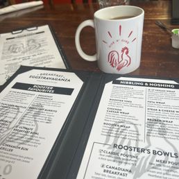 Partial menu and freshly brewed coffee! Partial menu and freshly brewed coffee!
