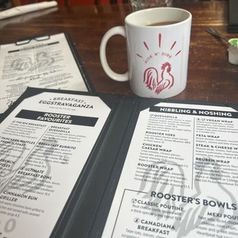 Rooster Bistro - Partial menu and freshly brewed coffee! - Breakfast & Brunch Near Me - Thunder Bay, Ontario Rooster Bistro - Partial menu and freshly brewed coffee! - Breakfast & Brunch Near Me - Thunder Bay, Ontario