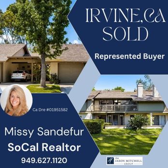 Missy Sandefur - SOLD IRVINE, CA
Represented the Buyer
Missy SoCal Realtor
949.627.1120
Dre #01951582 - Real Estate Agents Near Me - Laguna Beach, California Missy Sandefur - SOLD IRVINE, CA
Represented the Buyer
Missy SoCal Realtor
949.627.1120
Dre #01951582 - Real Estate Agents Near Me - Laguna Beach, California