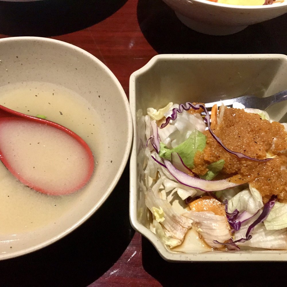 Hikari - the salad was extremely sour! Miso soup was decent - Sushi Bars Near Me - Houston, Texas Hikari - the salad was extremely sour! Miso soup was decent - Sushi Bars Near Me - Houston, Texas