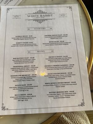 Menu photo 2 White Rabbit Aguadilla, PR