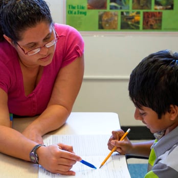 Stellar Learning Academy - Miss Jessica helps her student. - Elementary Schools Near Me - San Jose, California
