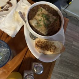 Large bowl of French onion soup Large bowl of French onion soup