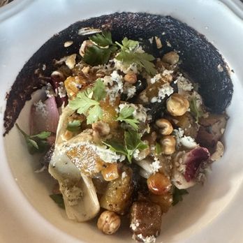 À L'ouest - Grilled Beets: I loved the smoky flavor of the beets, and the combination of crunchy hazelnuts and sweet pear - French Near Me - San Diego, California