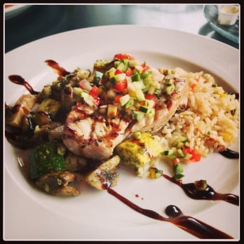 Black Pelican - Fresh Local tuna grilled to perfection over a bed of rice and vegetables absolutely delicious. - Seafood Near Me - Kitty Hawk, North Carolina Black Pelican - Fresh Local tuna grilled to perfection over a bed of rice and vegetables absolutely delicious. - Seafood Near Me - Kitty Hawk, North Carolina