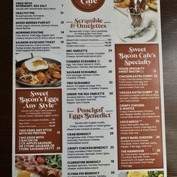 Sweet Bacon Cafe - Menu - Breakfast & Brunch Near Me - Portland, Oregon