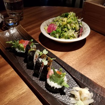 Zuma - Salmon roll and mixed salad - Japanese Near Me - Las Vegas, Nevada