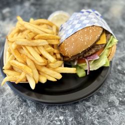 Legends Burgers - 2/3 Lb. Double Cheeseburger Combo