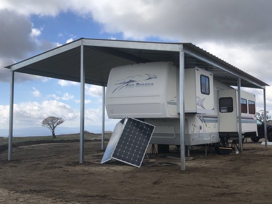 Other Shelters - Protect your RV from the elements with Always Rollin Corrals’ RV Shelters. Custom-built for durability against weather and wind. Secure your investment today!