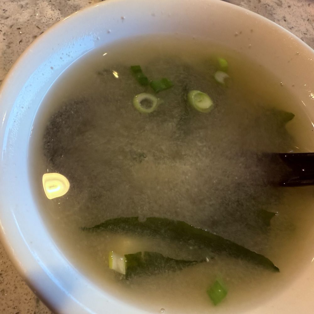 Hong Kong Palace - Excellent Miso soup - lots of goodies in it - Chinese Near Me - Hackettstown, New Jersey