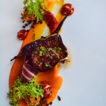 North Pond - foie gras, carrot, blood orange, cocoa nib - New American Near Me - Chicago, Illinois North Pond - foie gras, carrot, blood orange, cocoa nib - New American Near Me - Chicago, Illinois