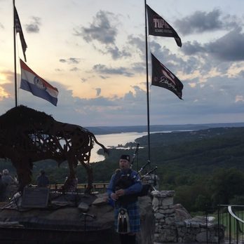 Osage Restaurant - Sunset ceremony with bagpipes and cannon blast. - Seafood Near Me - Ridgedale, Missouri Osage Restaurant - Sunset ceremony with bagpipes and cannon blast. - Seafood Near Me - Ridgedale, Missouri
