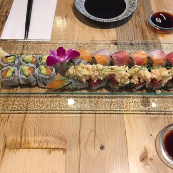 Fuji at Assembly - Aloha, rainbow, and salmon avocado. Aloha really good. The rest average - Sushi Bars Near Me - Somerville, Massachusetts