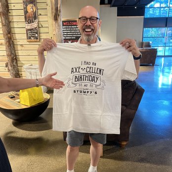 Stumpy's Hatchet House - Princeton - My birthday t-shirt - Recreation Centers Near Me - Princeton, New Jersey