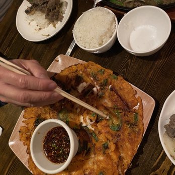 Toyose - Kimchi & Seafood Pancake / 김치해물파전 - Korean Near Me - San Francisco, California Toyose - Kimchi & Seafood Pancake / 김치해물파전 - Korean Near Me - San Francisco, California