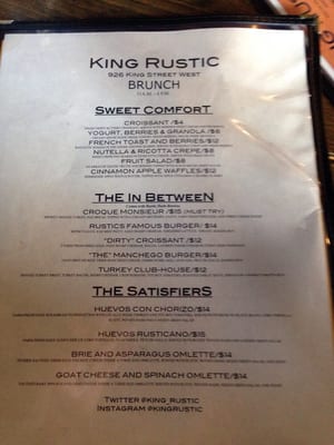 Menu photo 7 King Rustic Toronto, ON