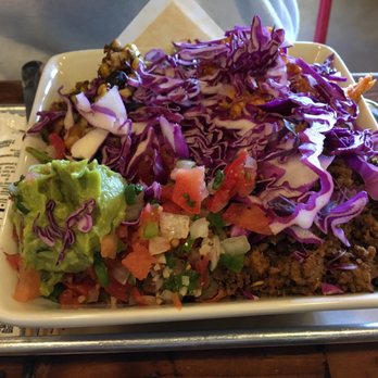 Grassburger - Bowl with ALL proteins on it. Green Chile beef, chipotle chicken, vegetarian black bean. - Burgers Near Me - Albuquerque, New Mexico Grassburger - Bowl with ALL proteins on it. Green Chile beef, chipotle chicken, vegetarian black bean. - Burgers Near Me - Albuquerque, New Mexico