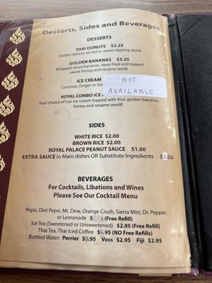 Menu photo 2 Royal Palace Thai Tampa, FL