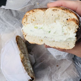 Kupel's Bakery - Onion bagel with chive . So good - Bakeries Near Me - Brookline, Massachusetts