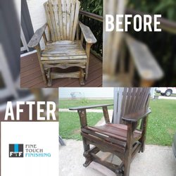 Fine Touch Finishing - Swing Chair with rustic re finish