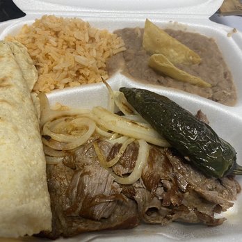 La Cenaduria - The carne asada plate togo. - Mexican Near Me - Los Angeles, California