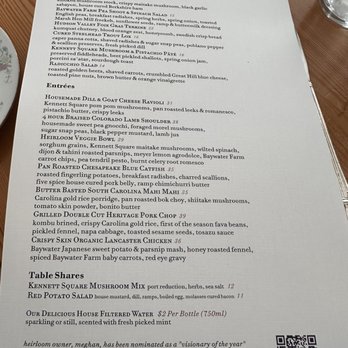 Heirloom - Menù - New American Near Me - Lewes, Delaware