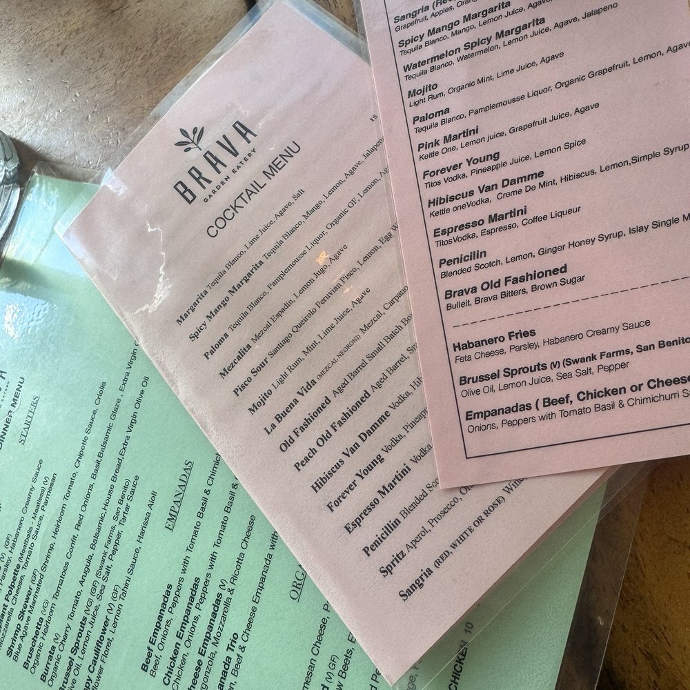 Brava Garden Eatery - Menu - Wine Bars Near Me - Pleasanton, California Brava Garden Eatery - Menu - Wine Bars Near Me - Pleasanton, California