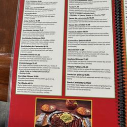 Carmelita's - Menu 4/18/26 - Dinner Menu
