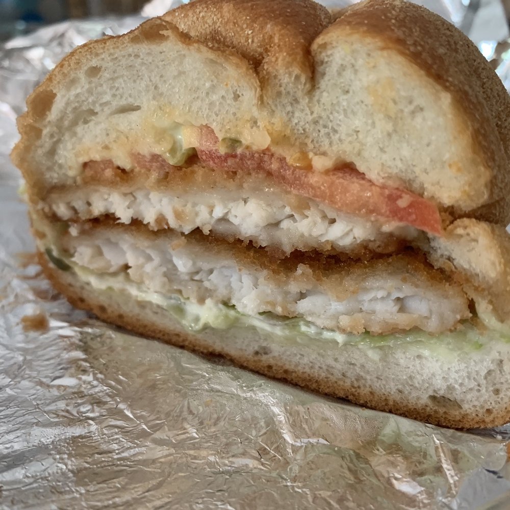 Ralph's Market - Half eaten fried flounder sandwich. Delivered with the fish perfectly crispy. Yum! - Seafood Markets Near Me - Moorestown, New Jersey Ralph's Market - Half eaten fried flounder sandwich. Delivered with the fish perfectly crispy. Yum! - Seafood Markets Near Me - Moorestown, New Jersey
