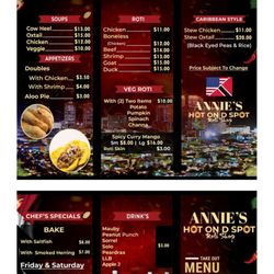 Hot On D Spot - This is the menu, I can't wait to try some other dishes on the menu.