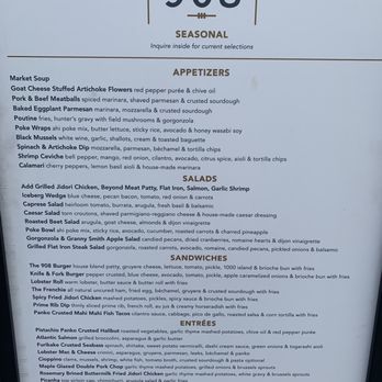 The 908 - The menu - New American Near Me - Long Beach, California The 908 - The menu - New American Near Me - Long Beach, California