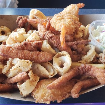 Neptune's Net - Fried shrimp and calamari basket - Seafood Near Me - Malibu, California