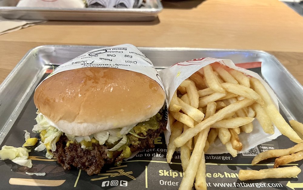 Large Fatburger (1/2lb) Meal Yelp