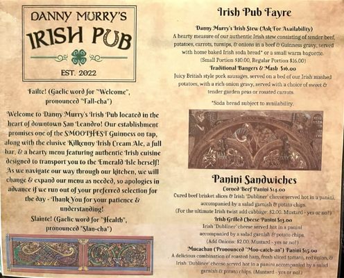Menu photo 3 Danny Murry’s Irish Pub San Leandro, CA Menu photo 3 Danny Murry’s Irish Pub San Leandro, CA