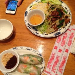 Fresh summer rolls and lemon grass pork!