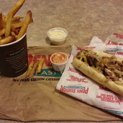 Penn Station - Philly Cheese Steak with medium fries...mmmmm
